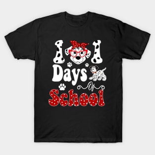 101 Days Of School Dalmatian Dog 100 Days Smarter Teachers T-Shirt